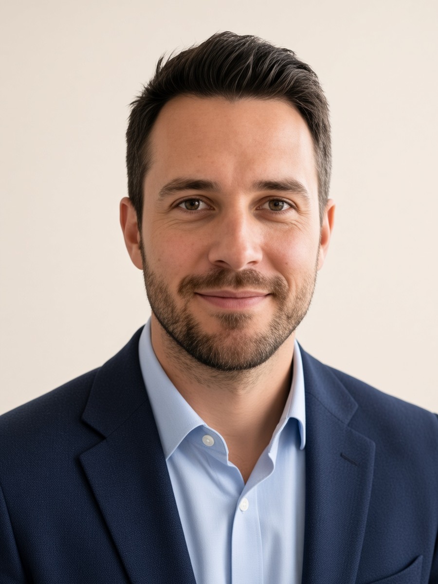 Studio headshot generated from the selfie